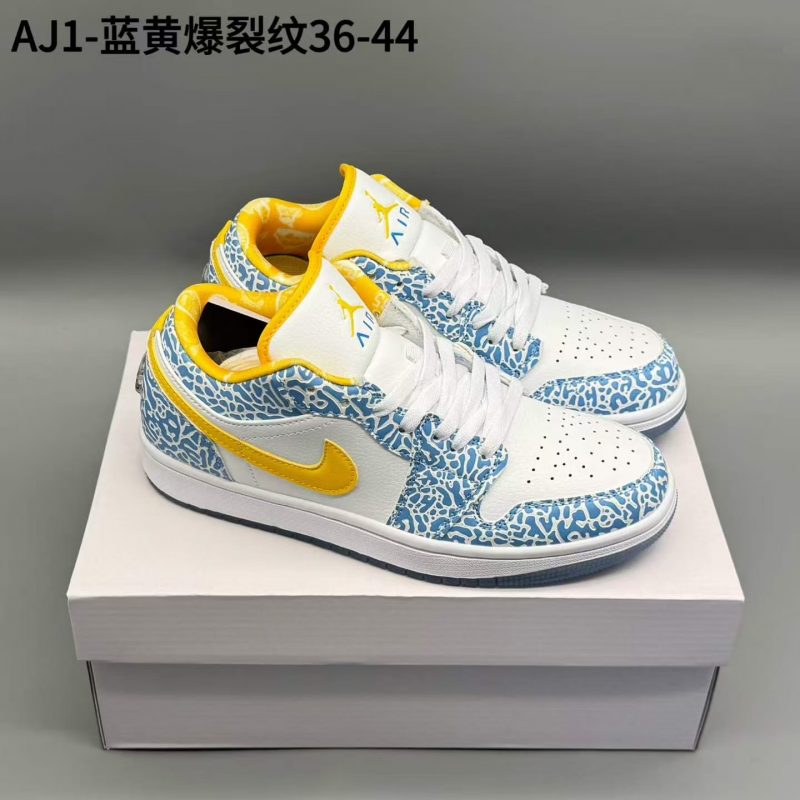aj1，蓝黄爆裂纹，36-44，xr65-潮鞋仓库