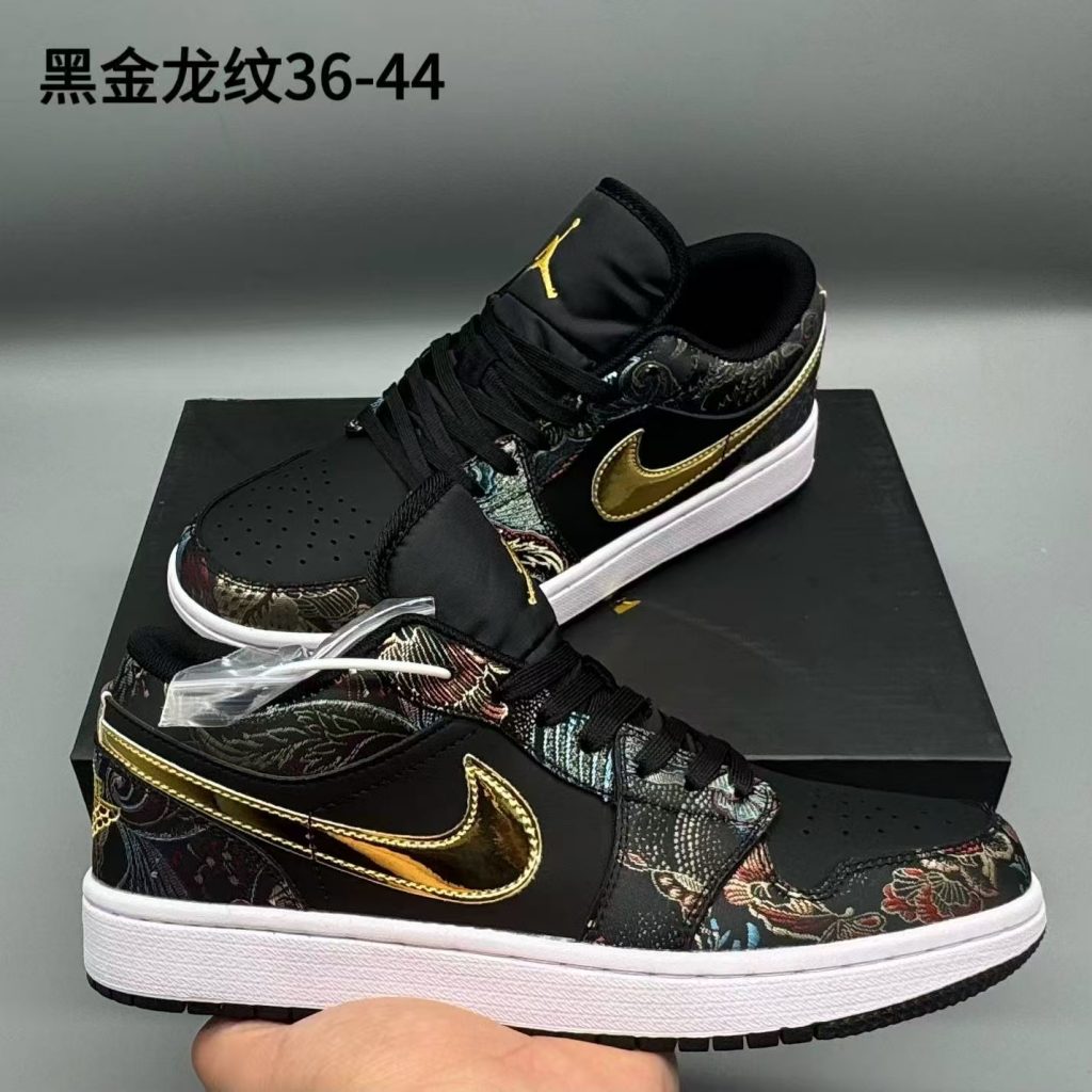 图片[2]-aj1，黑金龙纹，36-44，xr68-潮鞋仓库